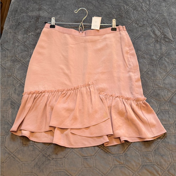 NWT Banana Republic Pink Trumpet Skirt Ruffled Petite - Picture 1 of 6